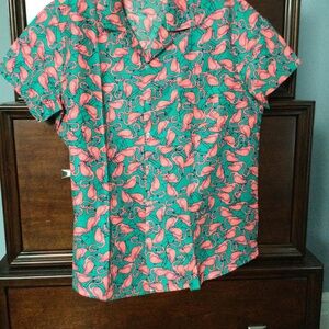 Summer Wear… Cool & Soft Flamingo Print Shirt